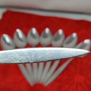 8X Tsp Oneida Oneidacraft Deluxe Stainless Wintersong Teaspoons